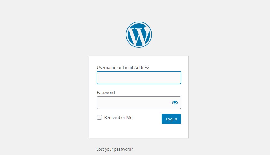 Wordpress login