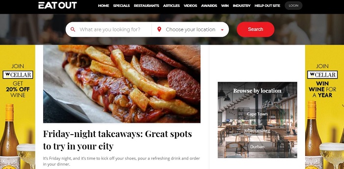 EatOut food review website