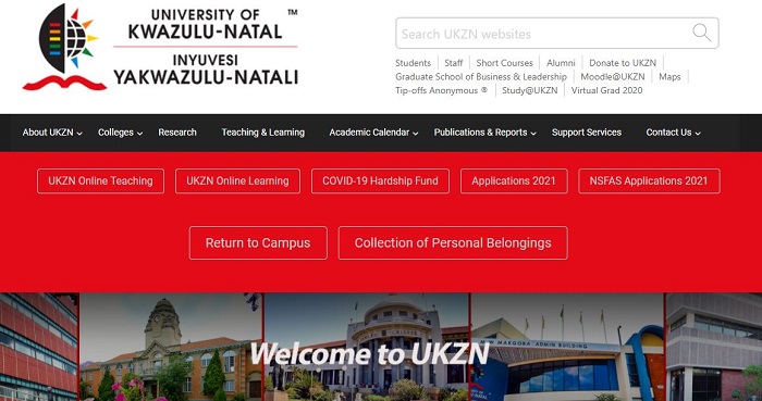 University of KZN website