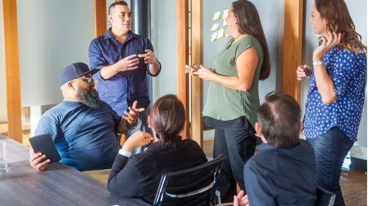 People in a meeting